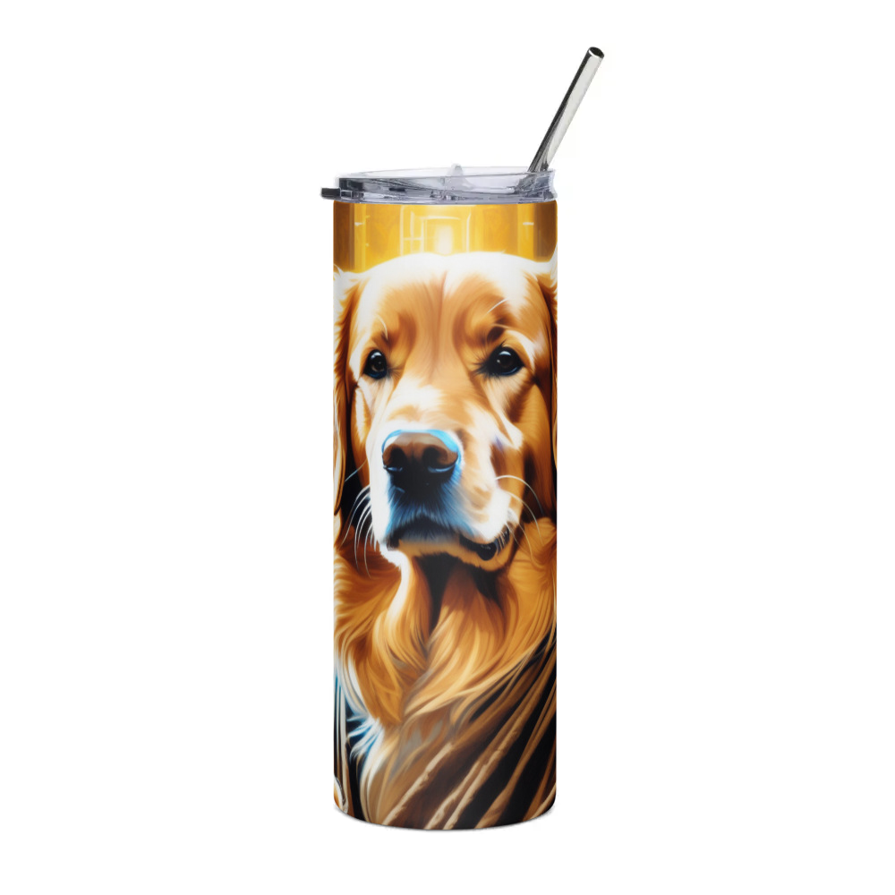PugMug Custom Golden Retriever Stainless Steel Tumbler