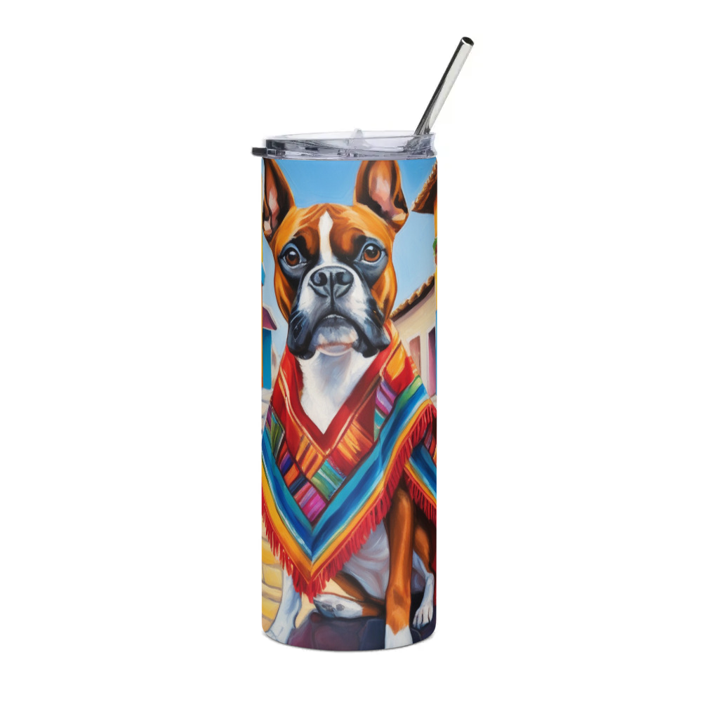 PugMug Custom Boxer Dog Stainless Steel Tumbler