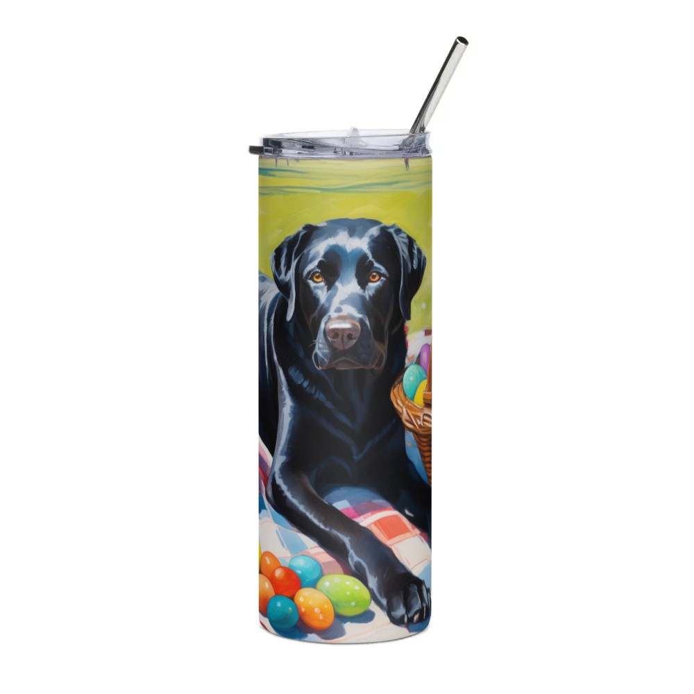 PugMug Custom Black Labrador Retriever Stainless Steel Tumbler
