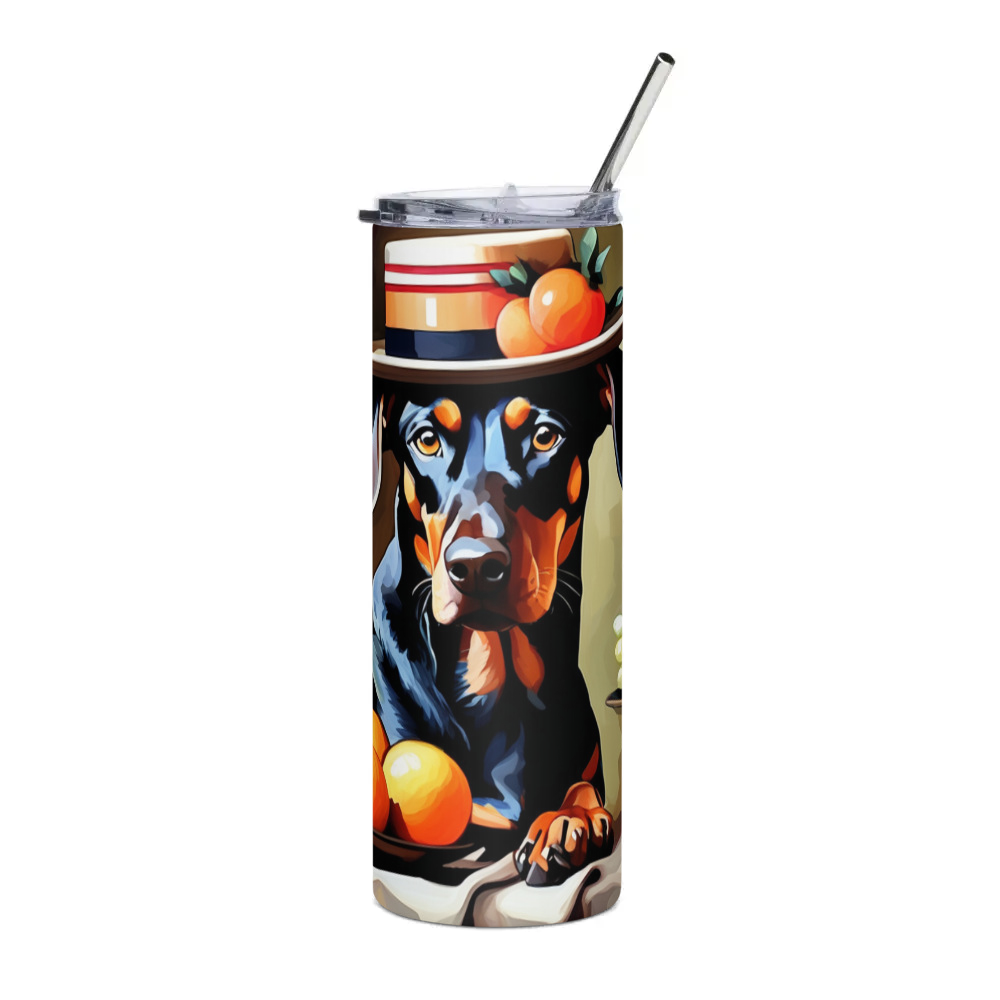 PugMug Custom Doberman Pinscher Stainless Steel Tumbler