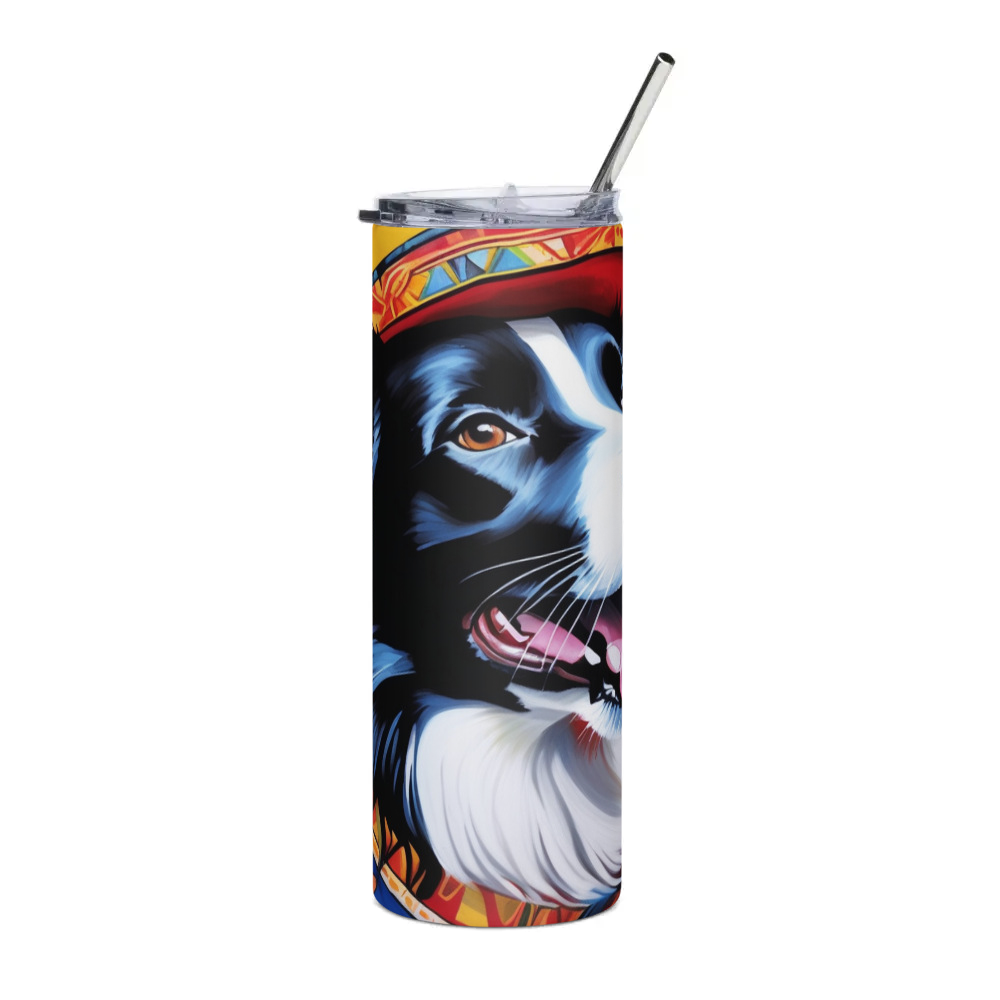 PugMug Custom Border Collie Stainless Steel Tumbler