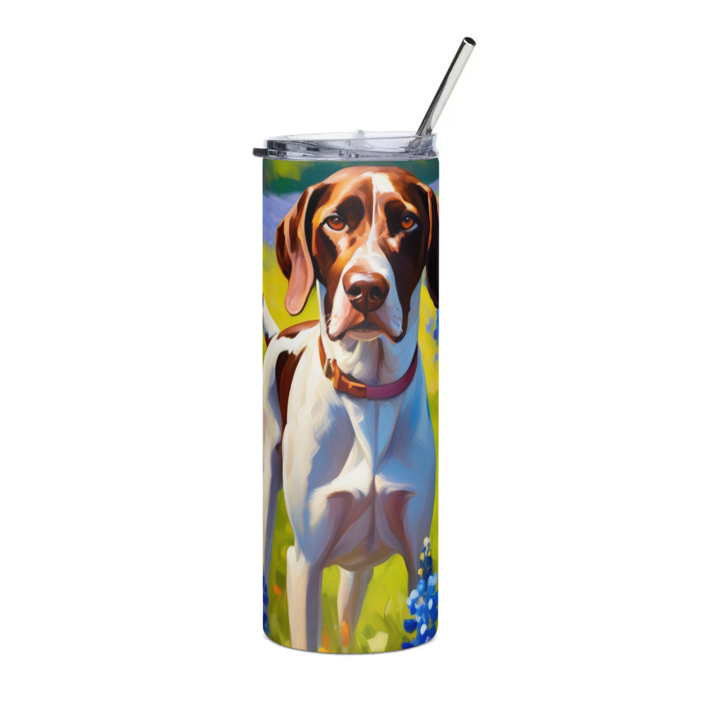 PugMug Custom Pointer Dog Stainless Steel Tumbler