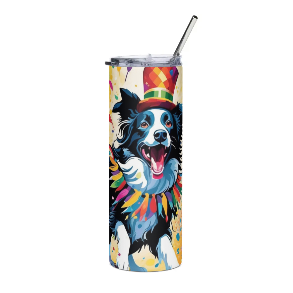 PugMug Custom Border Collie Stainless Steel Tumbler