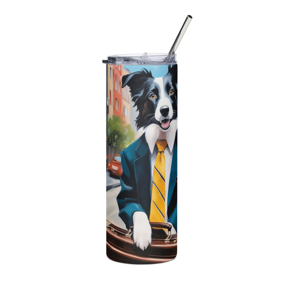 PugMug Custom Border Collie Stainless Steel Tumbler