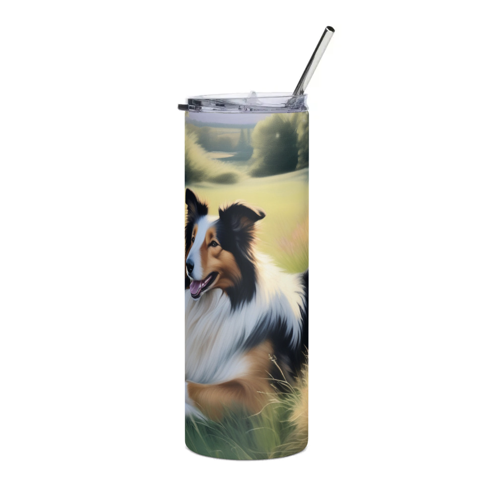 PugMug Custom Collie Stainless Steel Tumbler