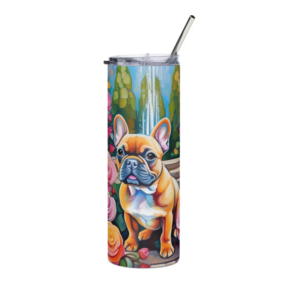 PugMug Custom Tan French Bulldog Stainless Steel Tumbler