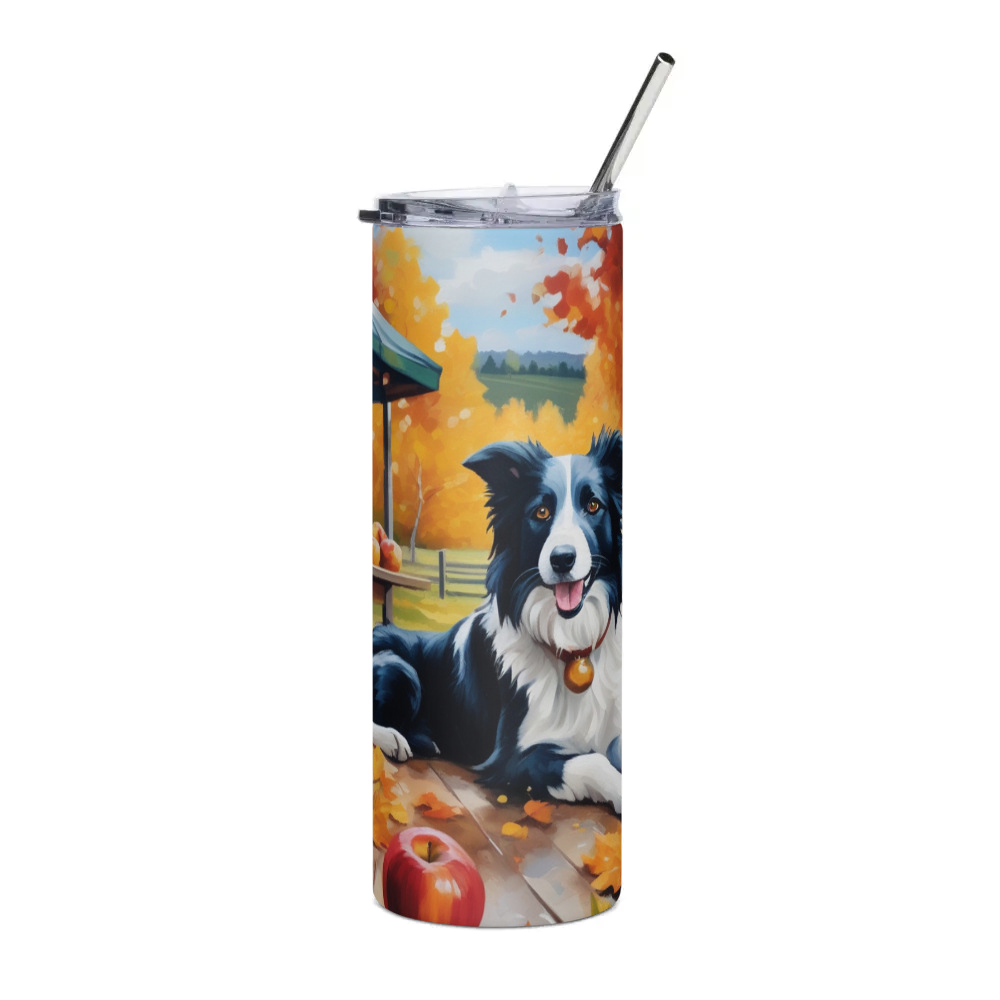 PugMug Custom Border Collie Stainless Steel Tumbler