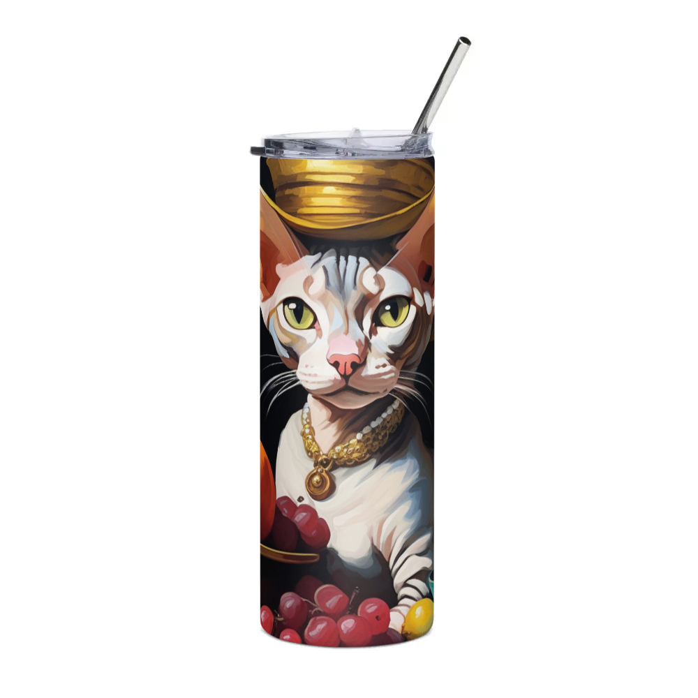 PugMug Custom Tabby Sphynx Cat Stainless Steel Tumbler