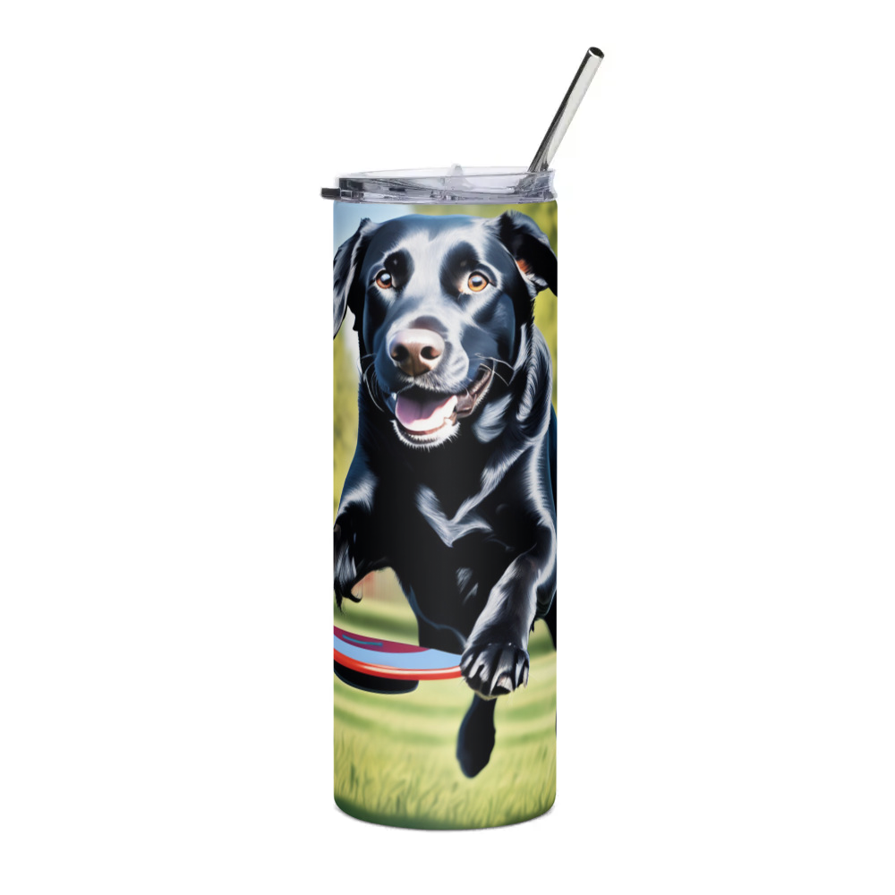 PugMug Custom Black Labrador Retriever Stainless Steel Tumbler