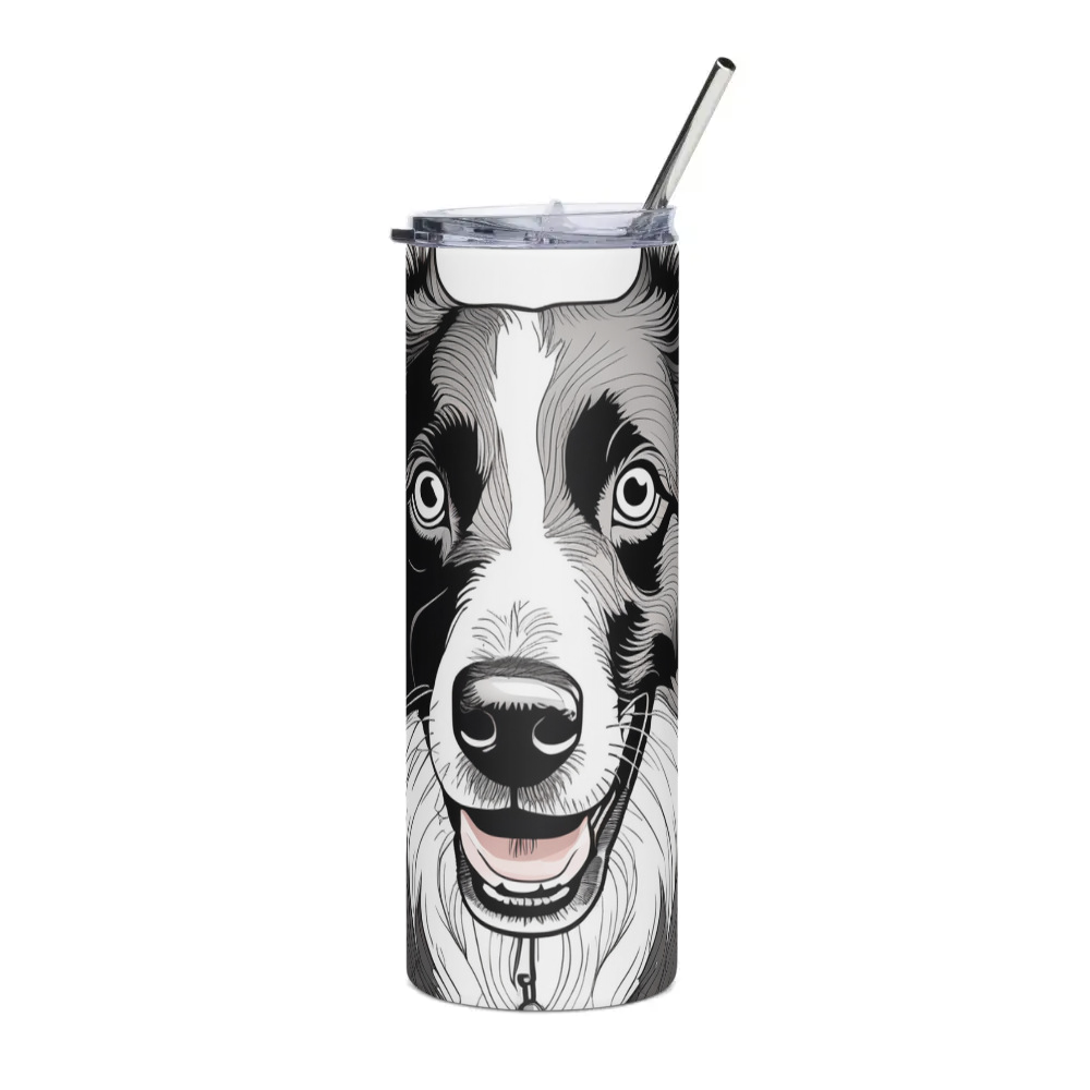 PugMug Custom Border Collie Stainless Steel Tumbler