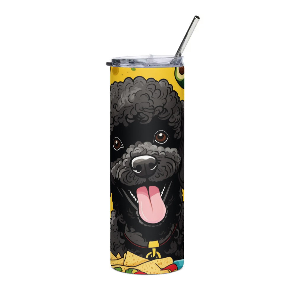 PugMug Custom Black Poodle Stainless Steel Tumbler