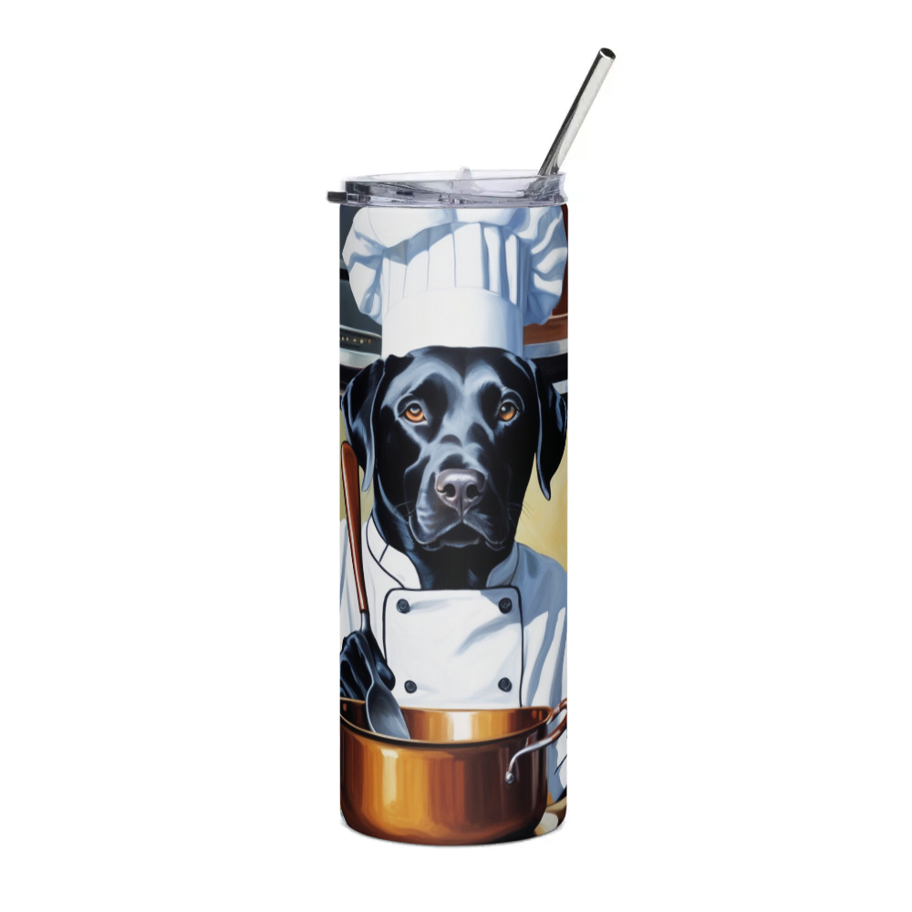 PugMug Custom Black Labrador Retriever Stainless Steel Tumbler