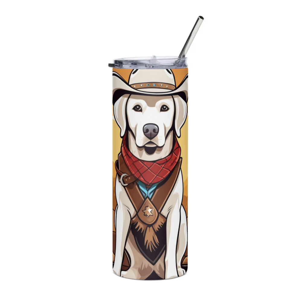 PugMug Custom White Labrador Retriever Stainless Steel Tumbler