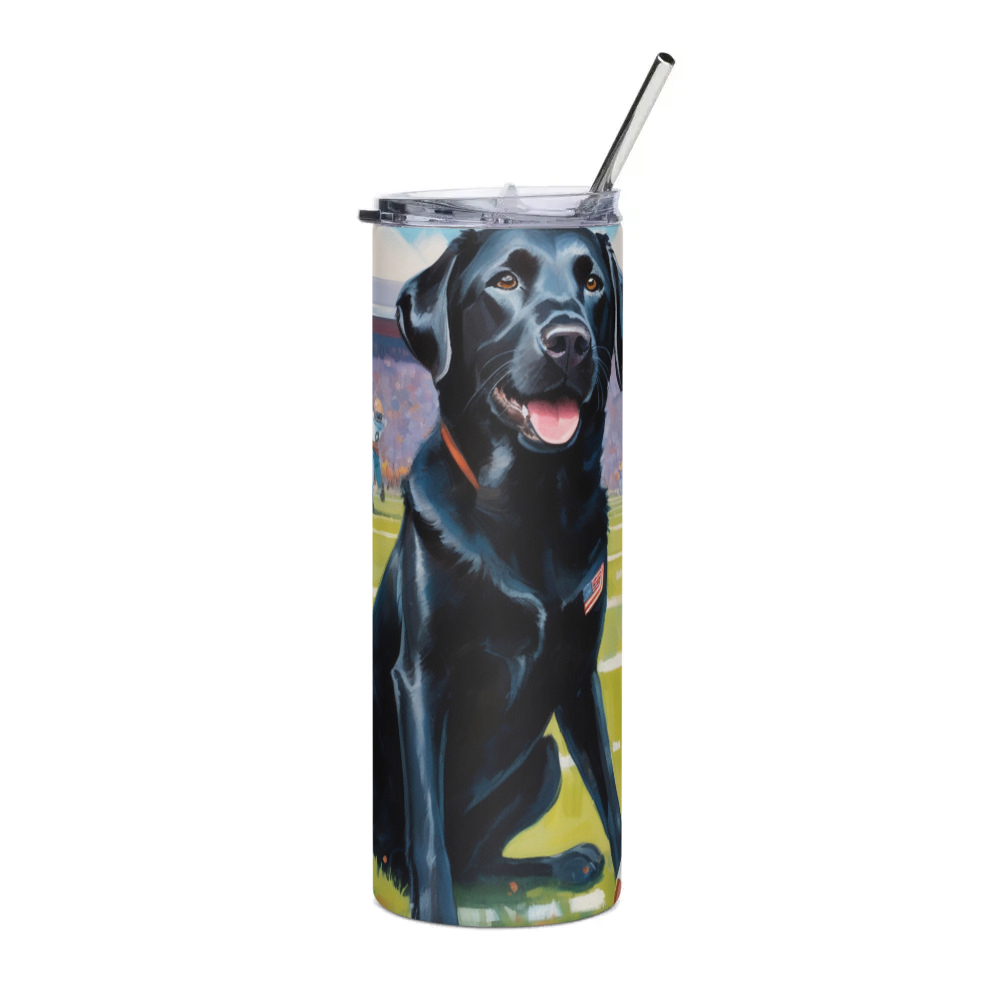 PugMug Custom Black Labrador Retriever Stainless Steel Tumbler