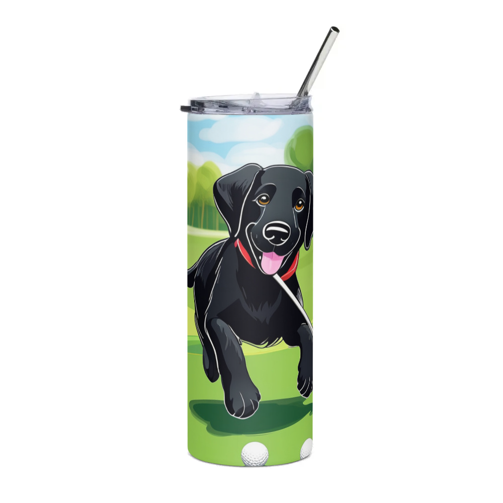 PugMug Custom Black Labrador Retriever Stainless Steel Tumbler