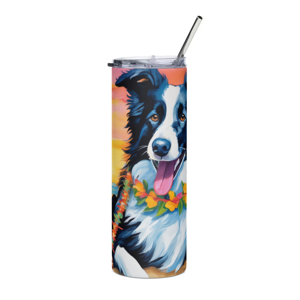 PugMug Custom Border Collie Stainless Steel Tumbler