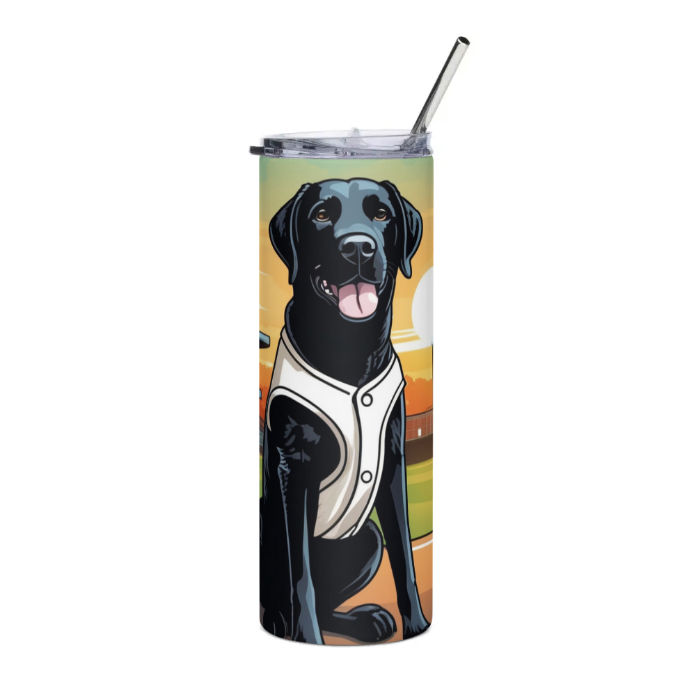 PugMug Custom Black Labrador Retriever Stainless Steel Tumbler