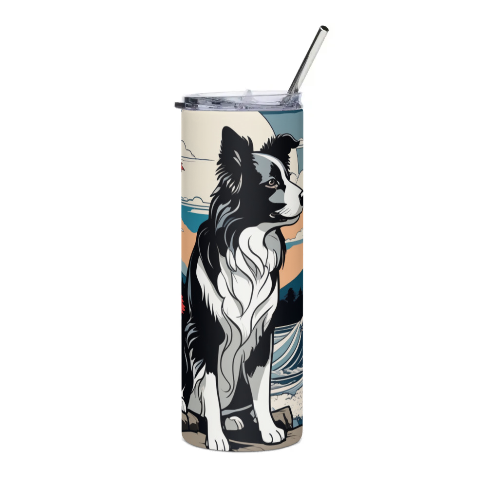 PugMug Custom Border Collie Stainless Steel Tumbler