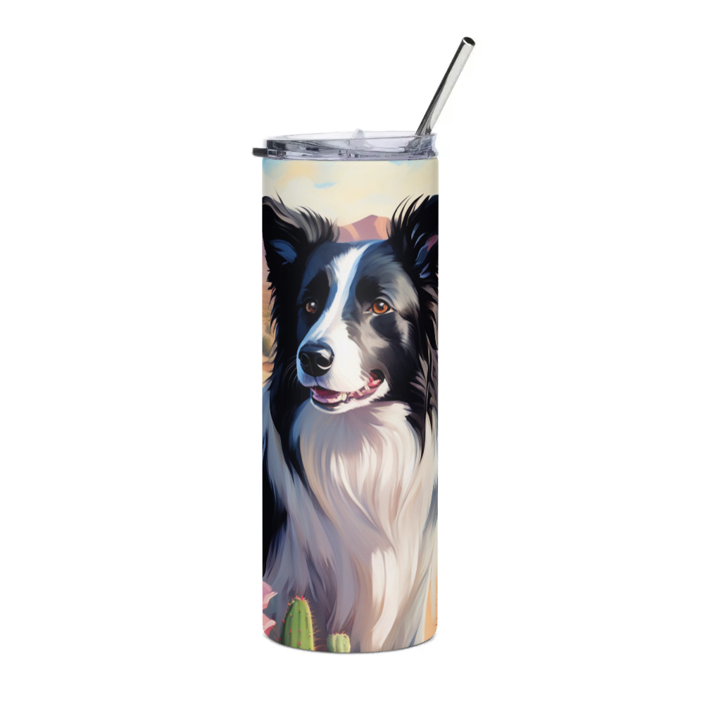 PugMug Custom Border Collie Stainless Steel Tumbler