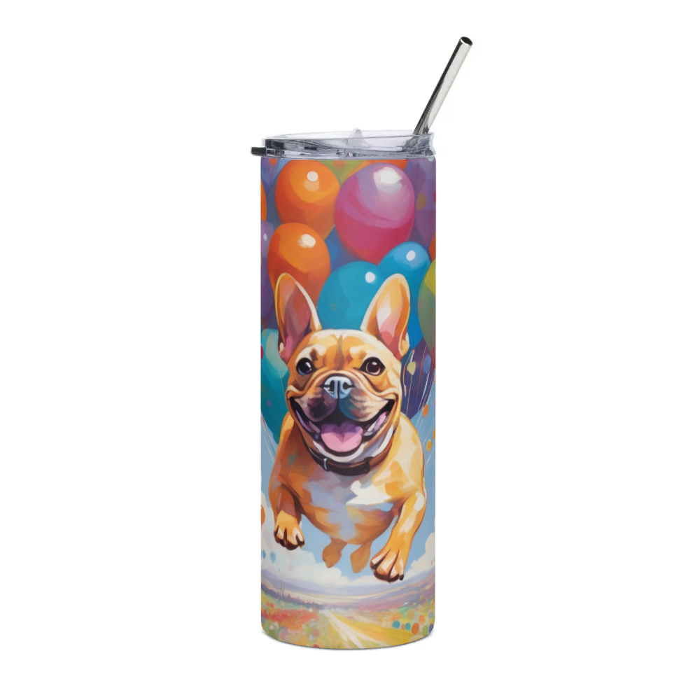 PugMug Custom Tan French Bulldog Stainless Steel Tumbler