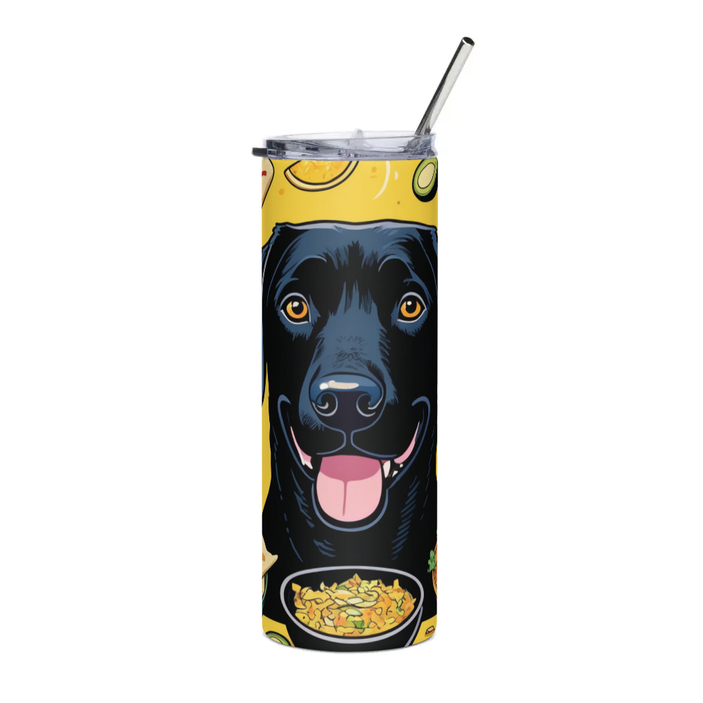 PugMug Custom Black Labrador Retriever Stainless Steel Tumbler