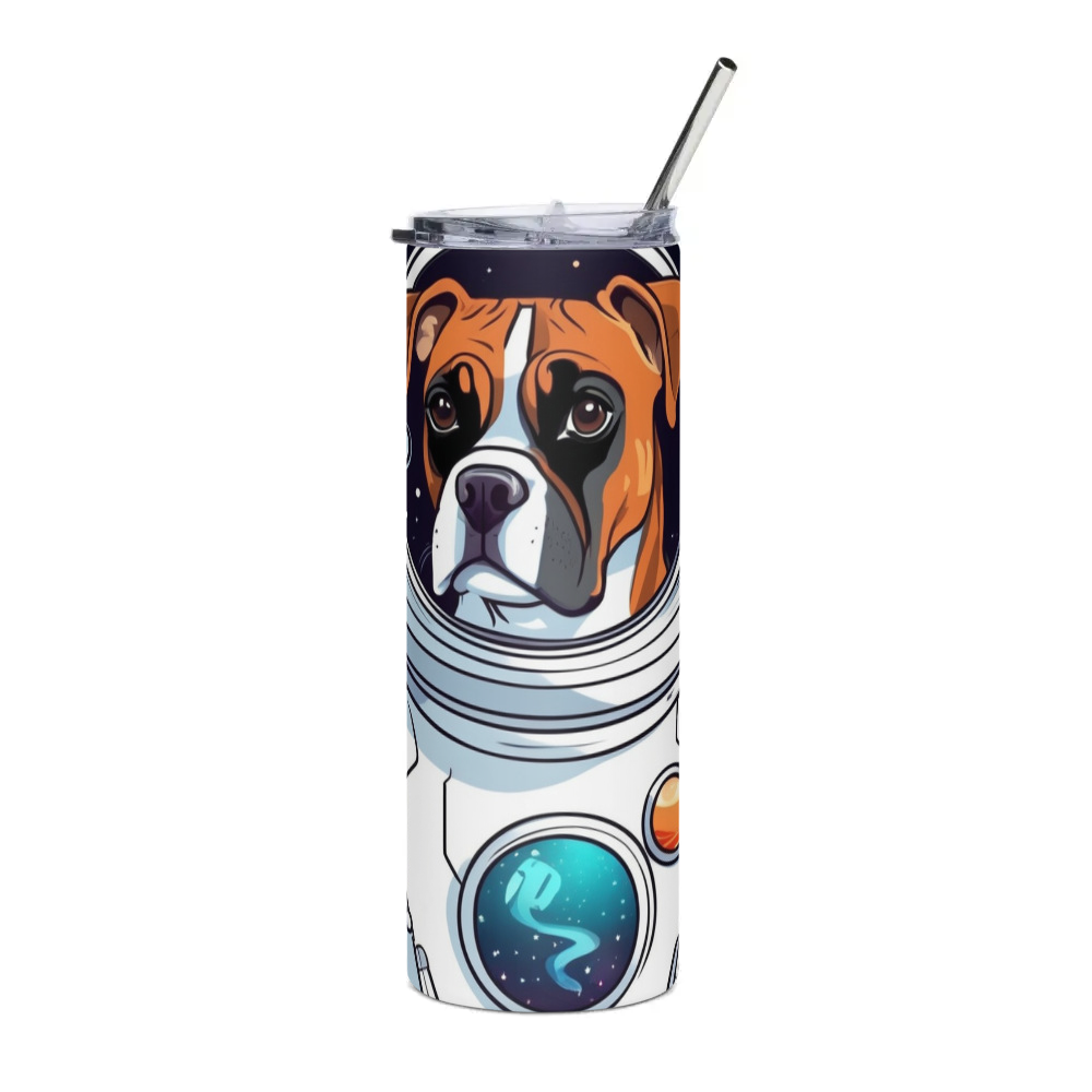 PugMug Custom Boxer Dog Stainless Steel Tumbler