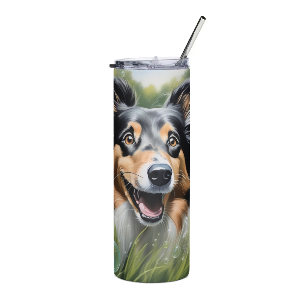 PugMug Custom Collie Stainless Steel Tumbler