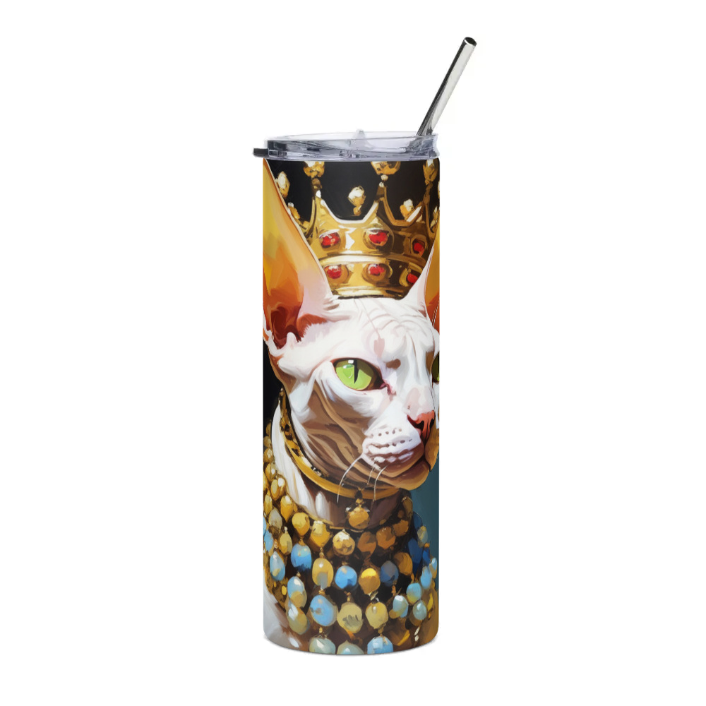 PugMug Custom White Sphynx Cat Stainless Steel Tumbler