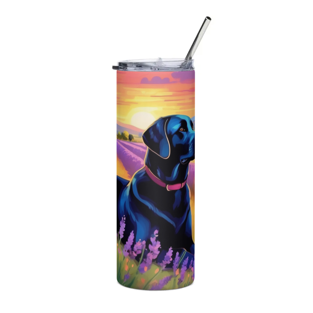 PugMug Custom Black Labrador Retriever Stainless Steel Tumbler