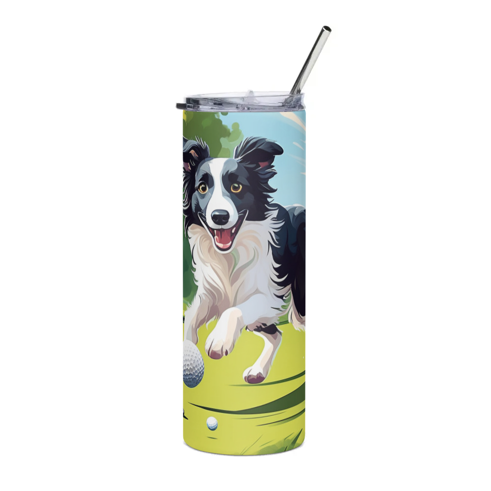 PugMug Custom Border Collie Stainless Steel Tumbler