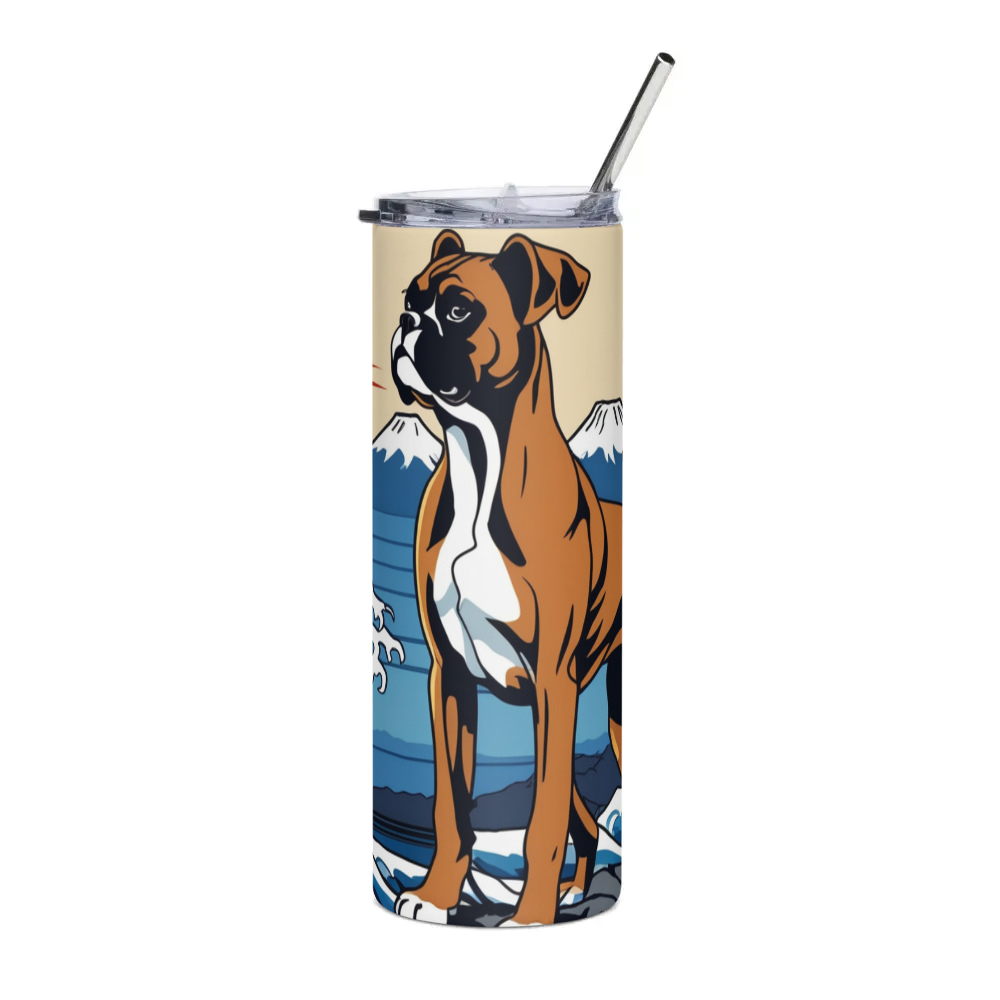 PugMug Custom Boxer Dog Stainless Steel Tumbler