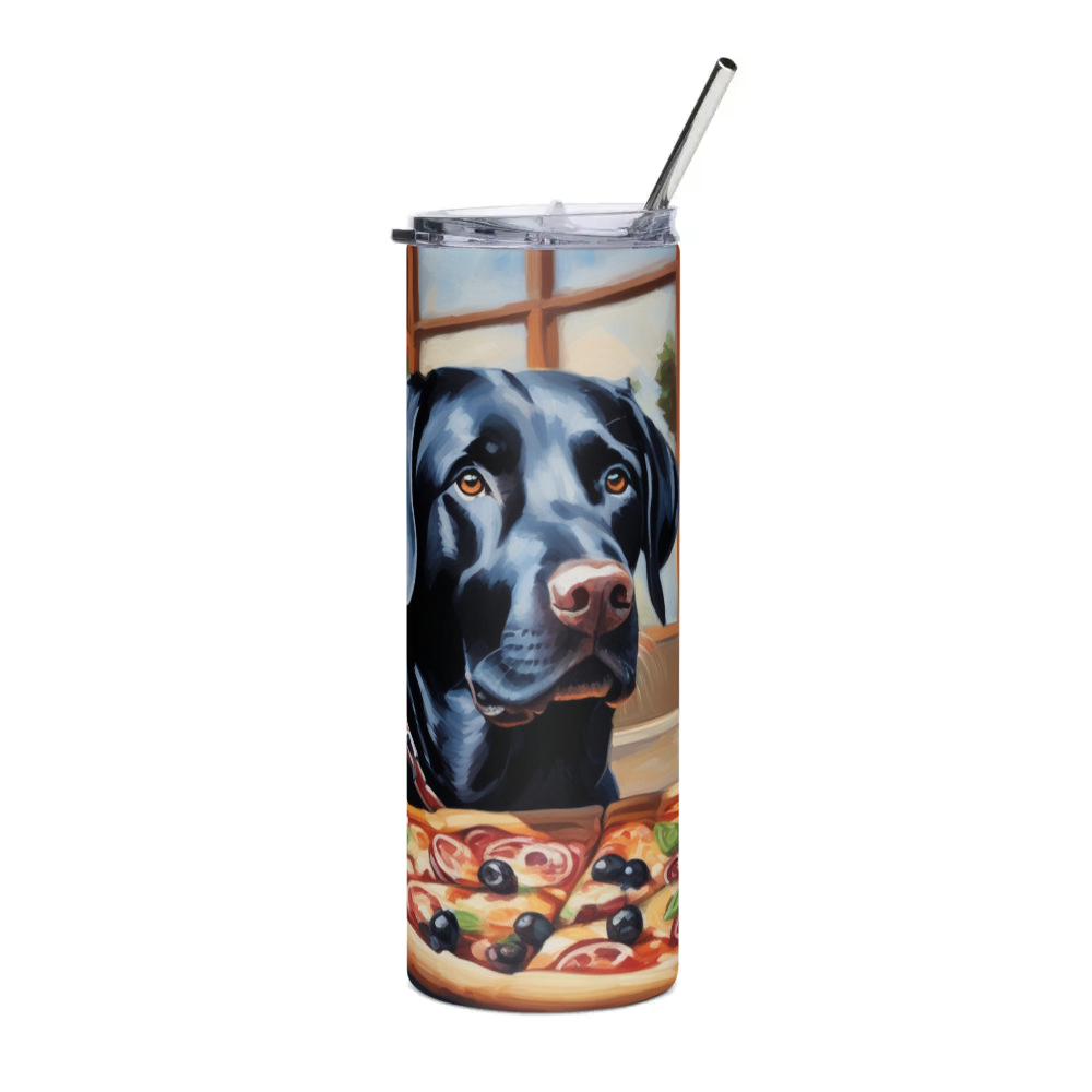 PugMug Custom Black Labrador Retriever Stainless Steel Tumbler