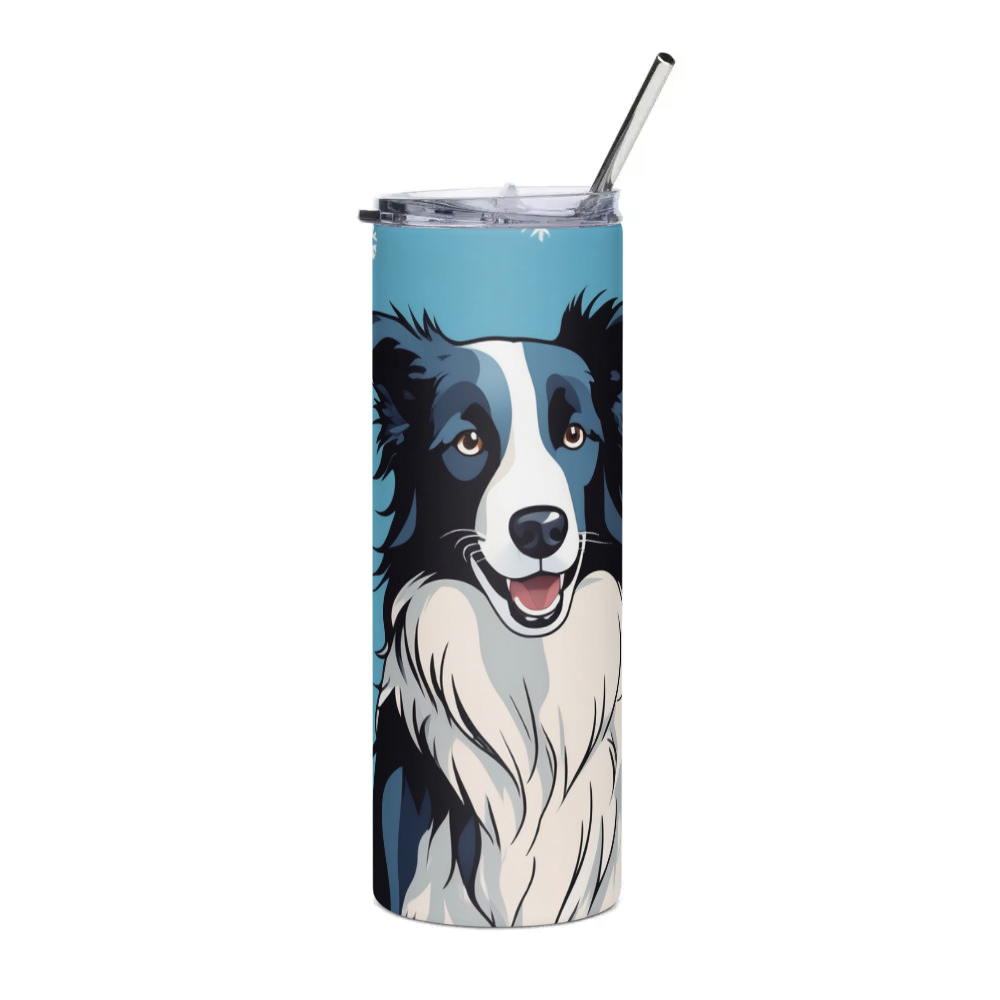 PugMug Custom Border Collie Stainless Steel Tumbler