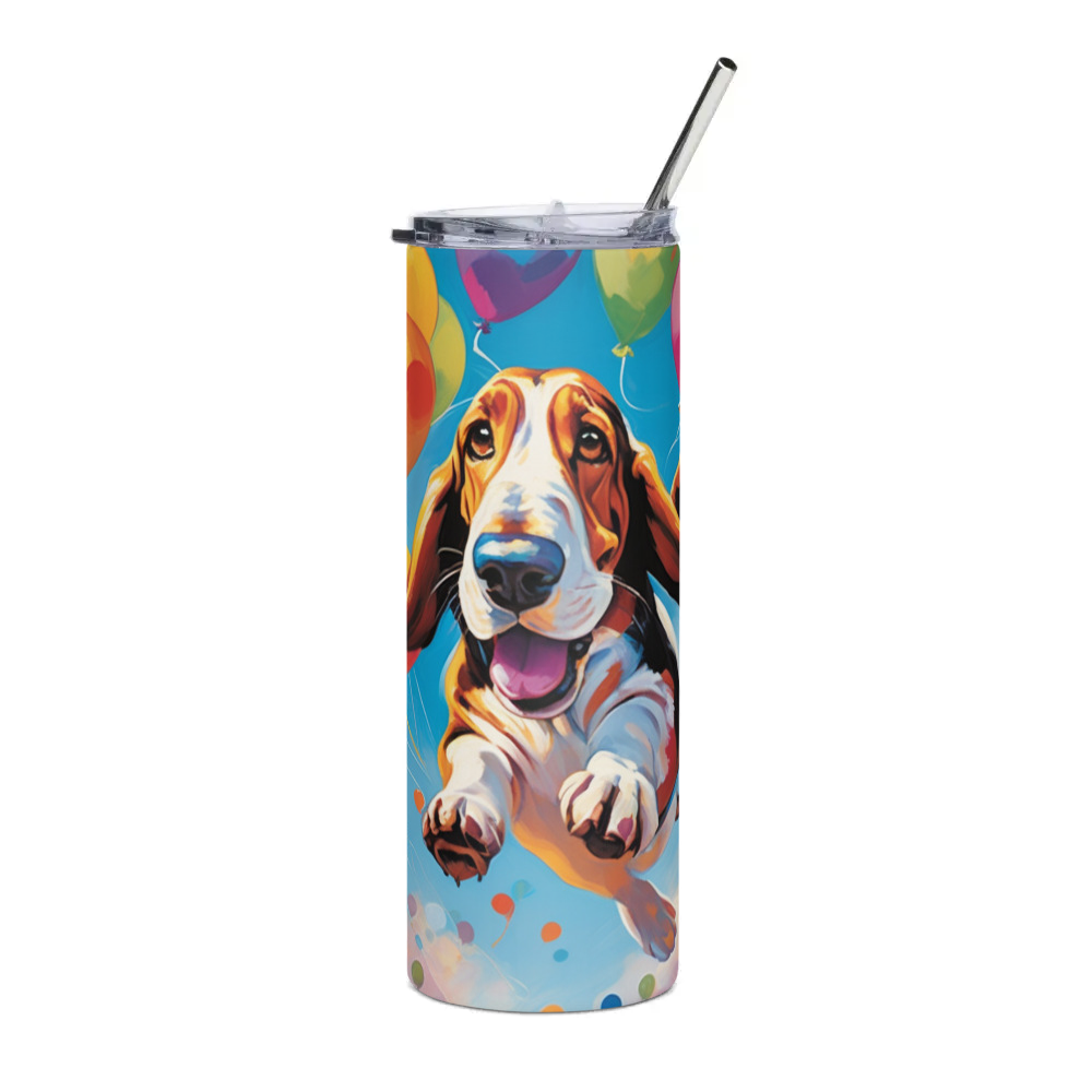 PugMug Custom Basset Hound Stainless Steel Tumbler