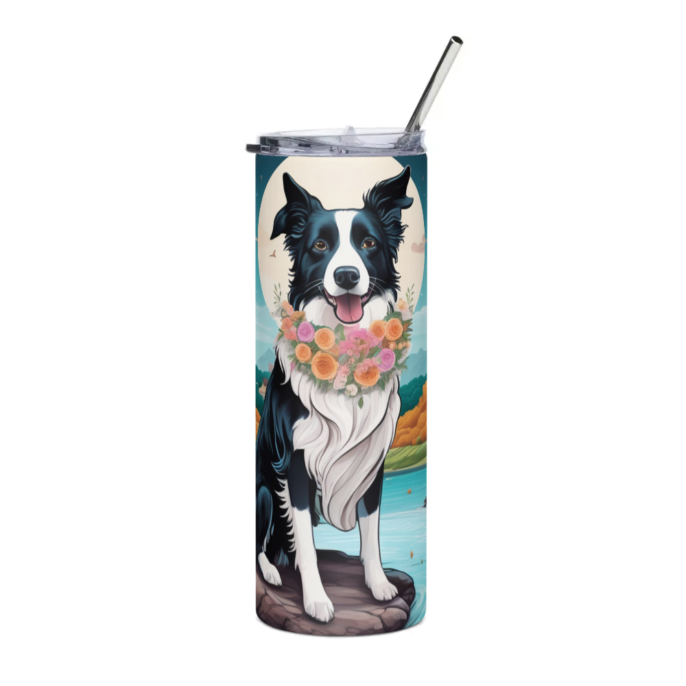 PugMug Custom Border Collie Stainless Steel Tumbler