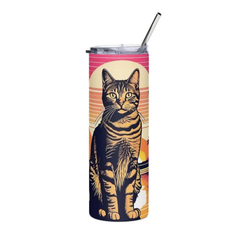 PugMug Custom Tabby Companion Cat Stainless Steel Tumbler