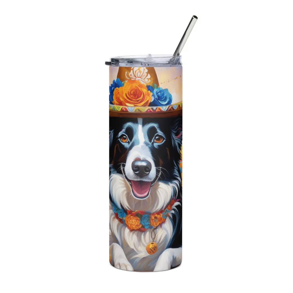 PugMug Custom Border Collie Stainless Steel Tumbler
