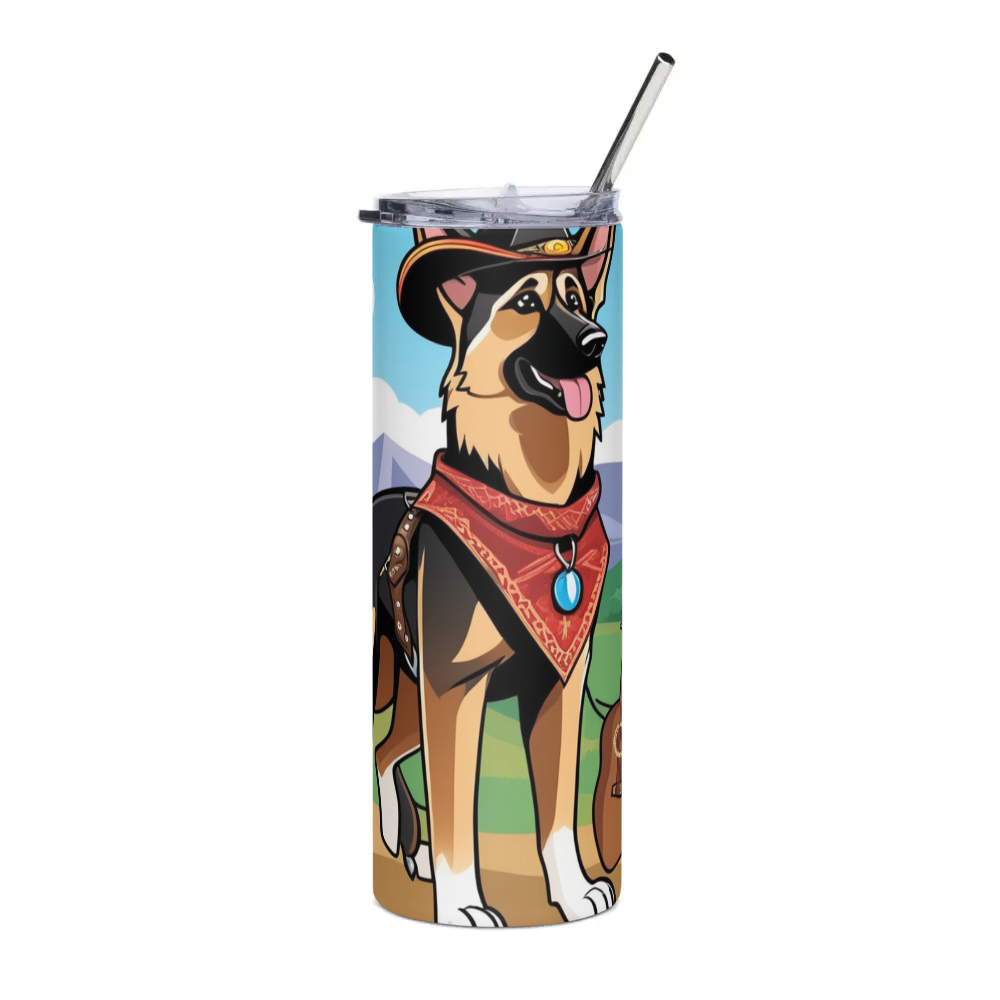 PugMug Custom German Shepherd Dog Stainless Steel Tumbler