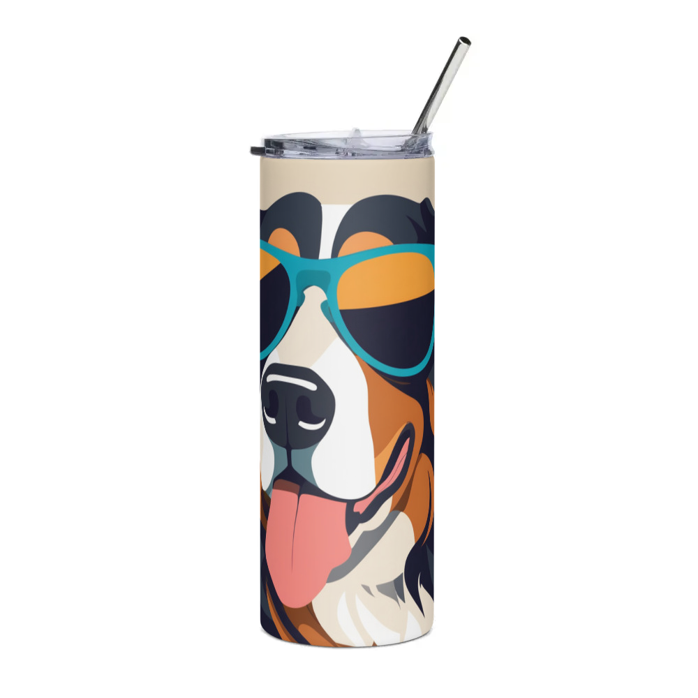 PugMug Custom Bernese Mountain Dog Stainless Steel Tumbler