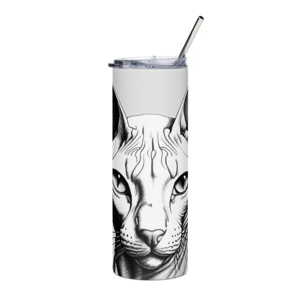 PugMug Custom White Sphynx Cat Stainless Steel Tumbler
