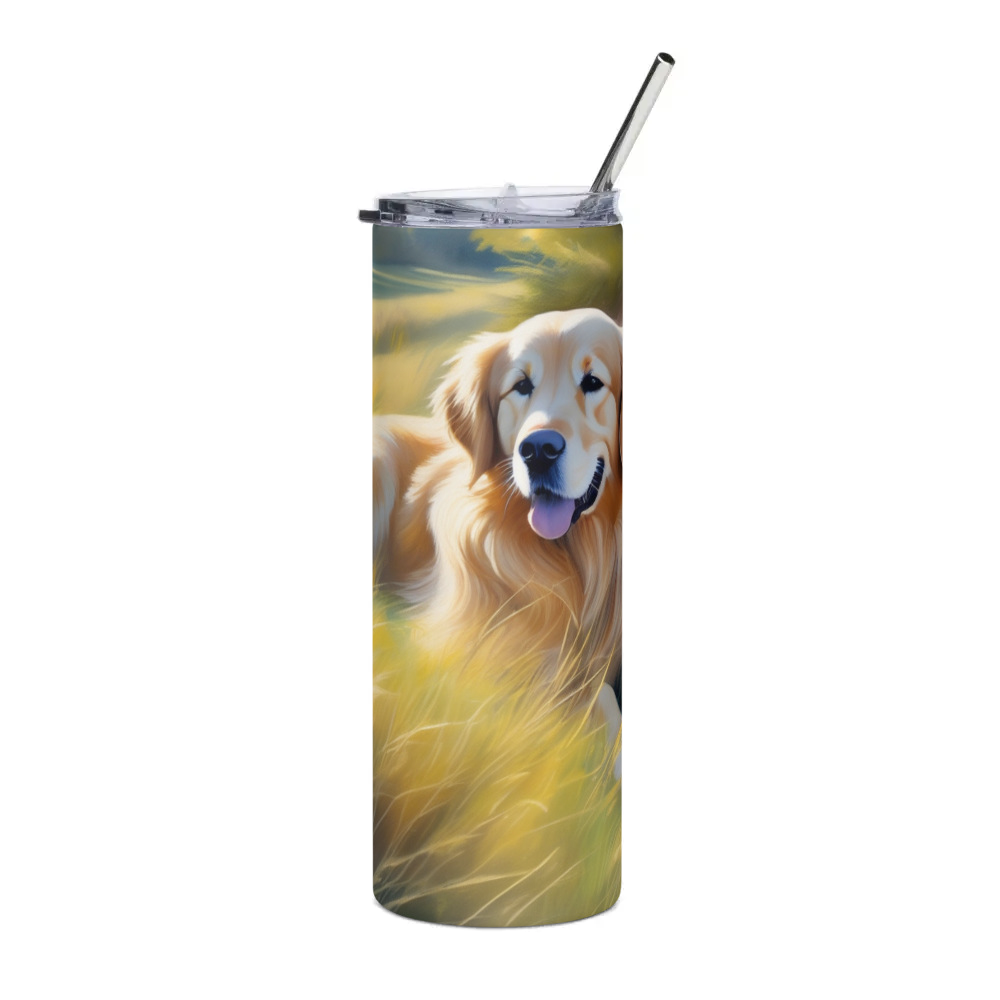 PugMug Custom Golden Retriever Stainless Steel Tumbler