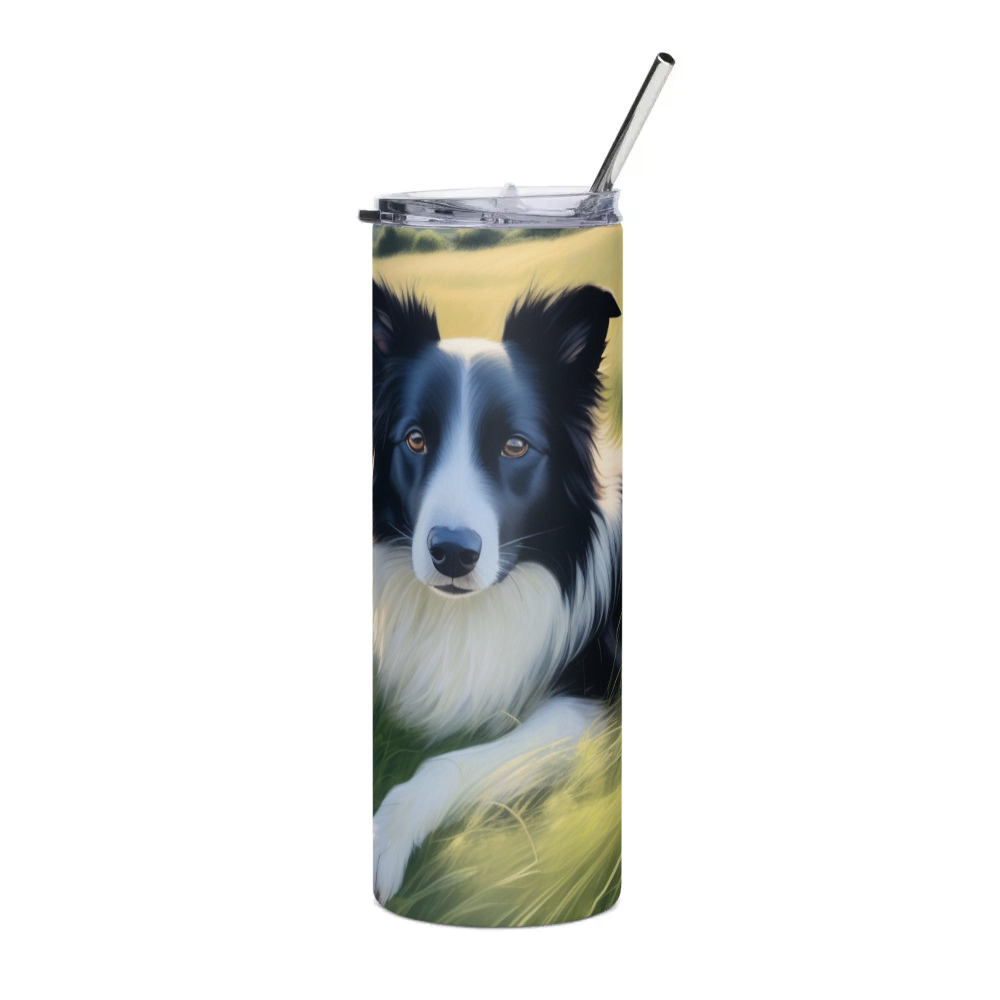 PugMug Custom Border Collie Stainless Steel Tumbler