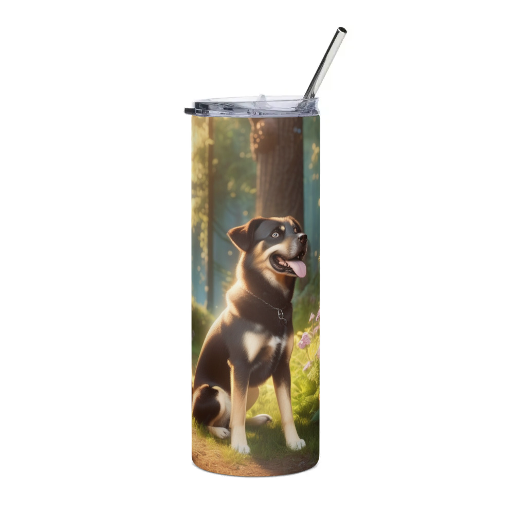 PugMug Custom Blue Stainless Steel Tumbler