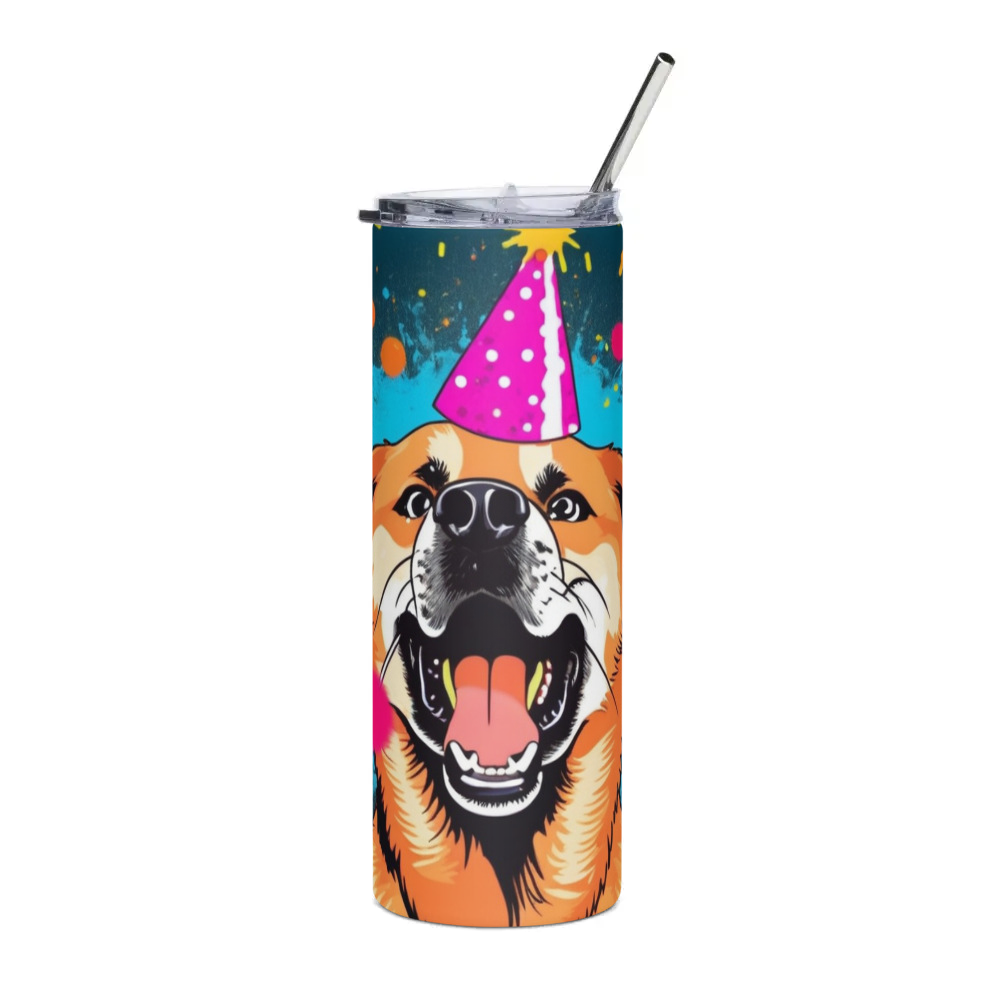 PugMug Custom Blue Stainless Steel Tumbler