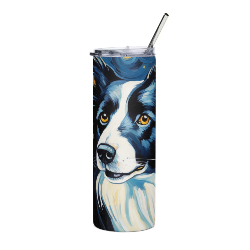 PugMug Custom Border Collie Stainless Steel Tumbler