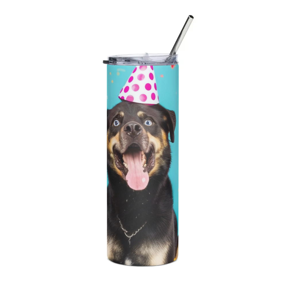 PugMug Custom Blue Stainless Steel Tumbler