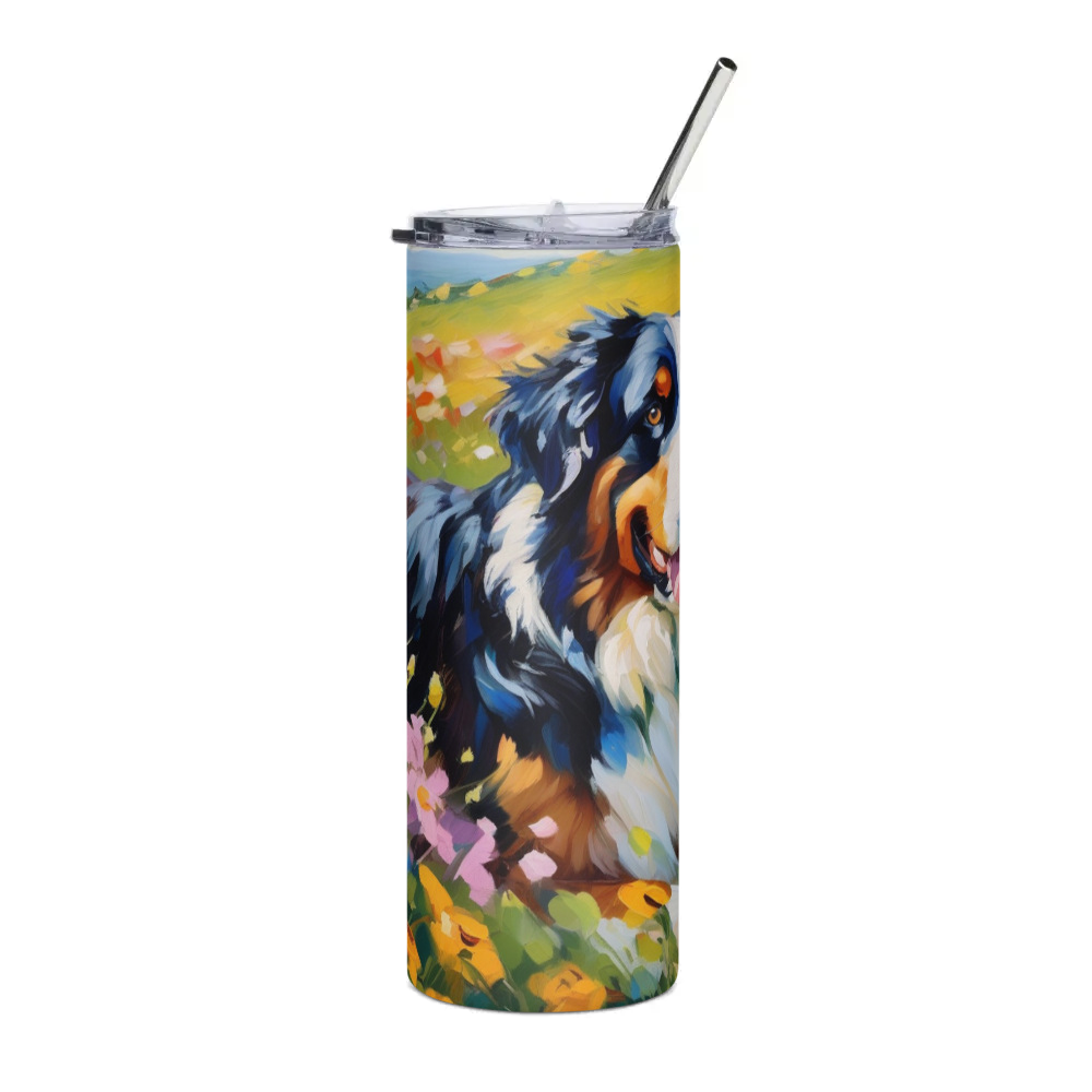 PugMug Custom Bernese Mountain Dog Stainless Steel Tumbler