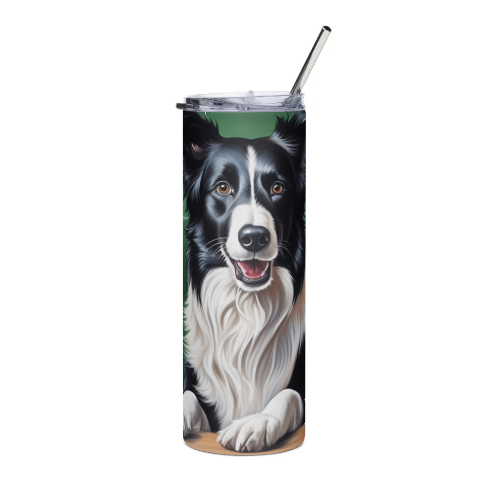 PugMug Custom Border Collie Stainless Steel Tumbler