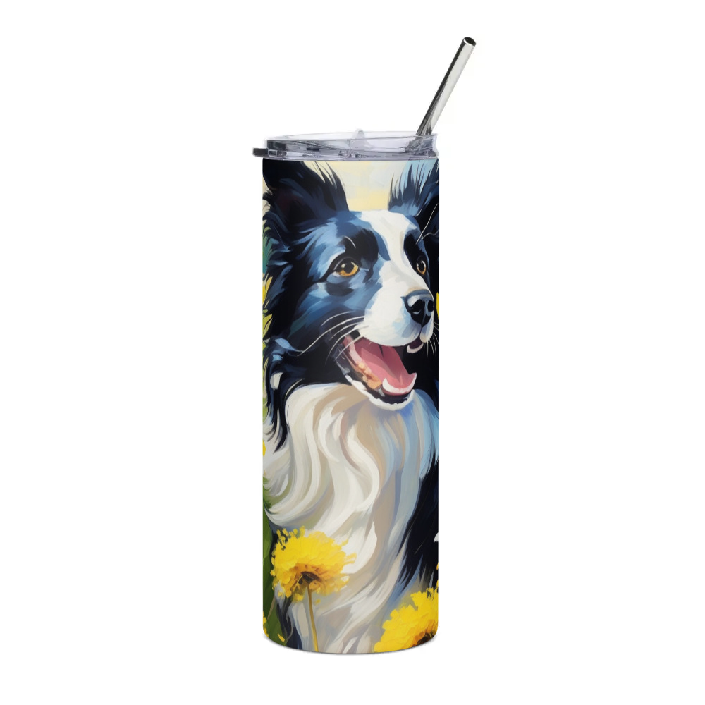 PugMug Custom Border Collie Stainless Steel Tumbler