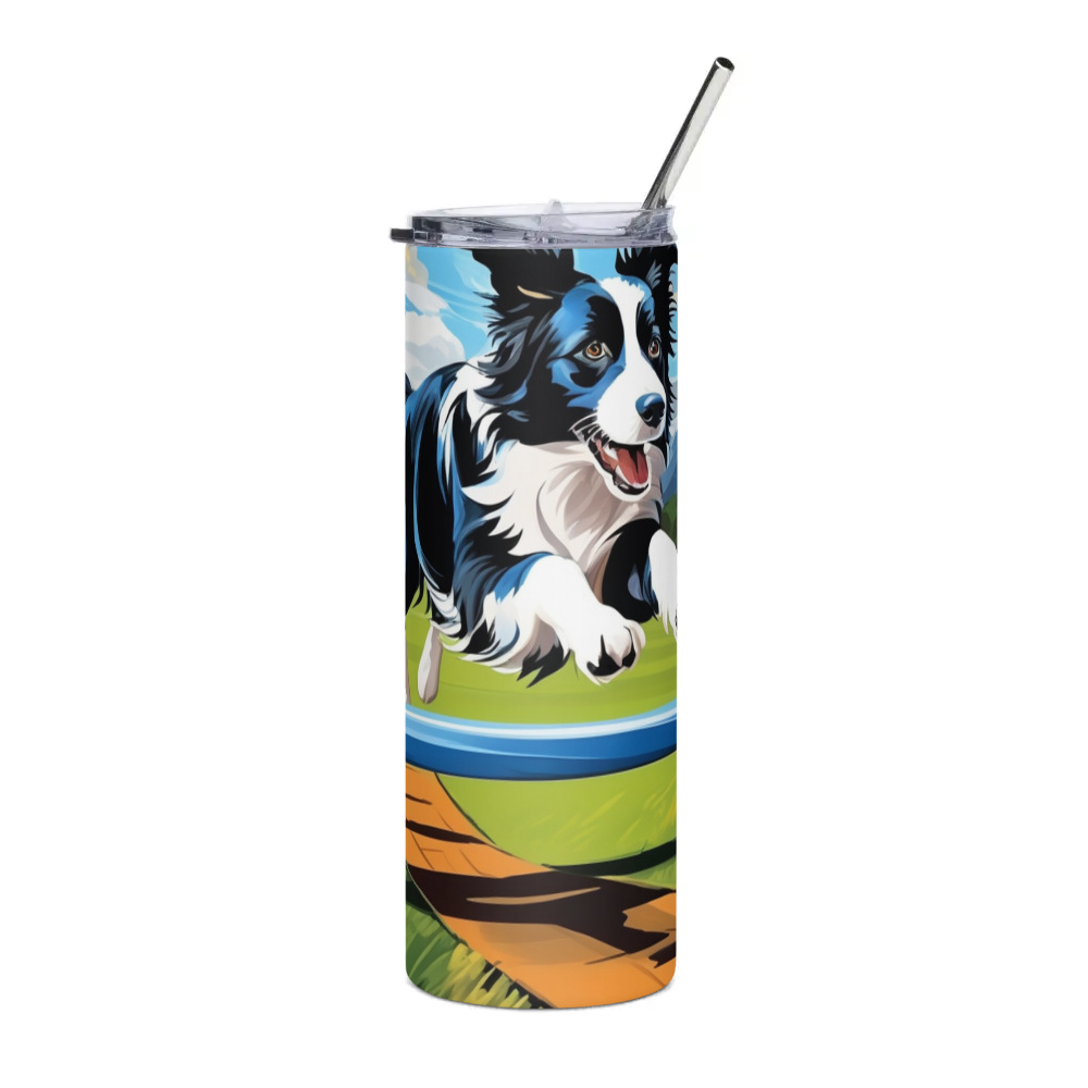 PugMug Custom Border Collie Stainless Steel Tumbler